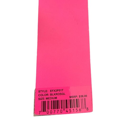 BETSEY JOHNSON Performance Rose Print Shine Crop Leggings Size Medium NEW NWT - Picture 7 of 7